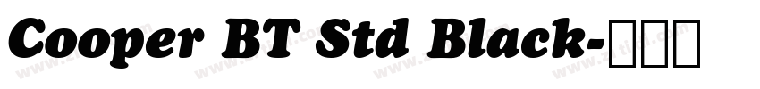Cooper BT Std Black字体转换